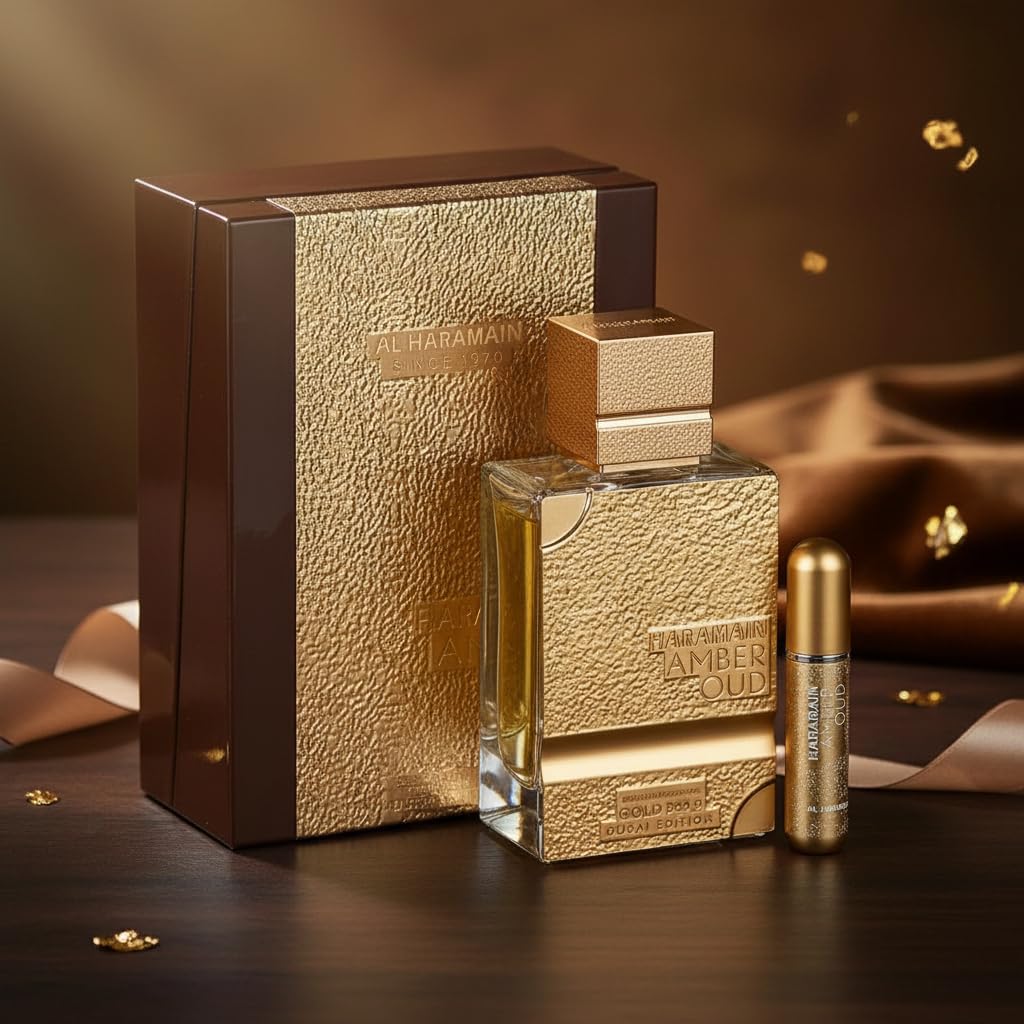 Al Haramain Amber Oud Gold 999.9 Edition Unisex 2.5oz / 75ml Extrait de Parfum with Refillable Atomiser