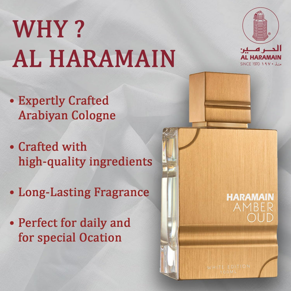 Al Haramain Amber Oud White Edition Unisex 3.4oz / 100ml Eau de Parfum