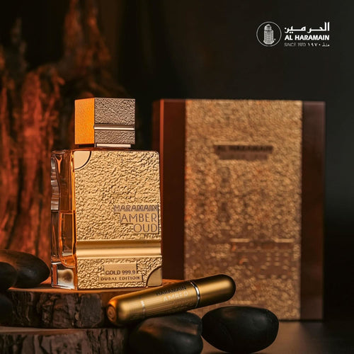 Al Haramain Amber Oud Gold 999.9 Edition Unisex 2.5oz / 75ml Extrait de Parfum with Refillable Atomiser