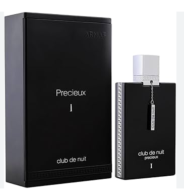 Armani Privé Precieux I Club de Nuit perfume bottle and its black presentation box, shown on a plain white background.