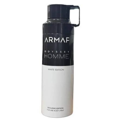 Armaf Odyssey Homme White Edition perfume bottle on a white background