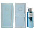 Armaf Seine Amour Belvico fragrance shown with a pale blue box, a matching pale blue carton, and a blue cylindrical bottle with a silver cap on a white background.
