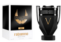Invictus Victoria Rabanne Parfum Intense 100ml bottle and its packaging box. The bottle is black with gold accents and a large gold 'V' logo, while the box is white and black with gold wing graphics and 'rabanne' in gold text.