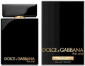 Dolce & Gabbana 'The One' Eau de Parfum Intense 100ml bottle and its black packaging box, both featuring a glossy black finish with gold lettering.