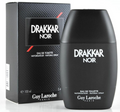 Guy Laroche Drakkar Noir Eau de Toilette bottle and its black textured packaging box, displayed on a clean white background.