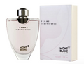 Mont Blanc Femme Individuelle eau de parfum bottle with a silver cap next to its white packaging box, on a white background.