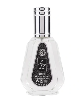 A clear glass bottle of Imam Ali Hair Oil with a shiny silver cap and a black label featuring the Imam Ali brand logo.