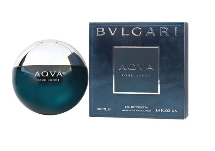 Bvlgari Aqva Pour Homme Eau de Toilette bottle and packaging box on a white background.