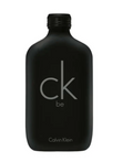 Calvin Klein CK Be fragrance bottle in matte black with a silver 'ck be' logo and white 'Calvin Klein' text, shown on a plain white background.