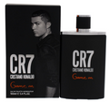 Cristiano Ronaldo CR7 Game on Eau de Toilette perfume bottle and its black packaging box, featuring a black and white portrait of Ronaldo on the box.