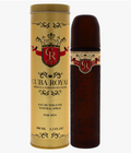 Cuba Royal Eau de Toilette Natural Spray for men, shown with its gold cylindrical packaging tube and the dark brown spray bottle next to it on a white background.