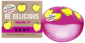 DKNY Be Delicious Orchard St. perfume spray bottle and its packaging box.