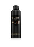 A black can of Guess Seductive Homme Noir body spray, featuring gold lettering on a clean white background.