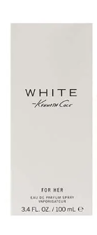 White Neatness For Her Eau de Toilette Spray box packaging, featuring a minimalist off-white background with black text.