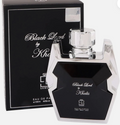 Black Lord by Khalis Eau de Parfum bottle with a faceted silver cap, shown in front of its black retail box with silver lettering.