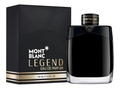 Montblanc Legend Eau de Parfum 100ml bottle next to its black and gold packaging box, shown on a clean white background.