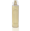 A bottle of Perry Ellis 360 Women body mist spray, featuring a clear spherical cap set against a plain white background with a soft reflection below.