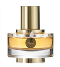 A bottle of Persol perfume with a gold cylindrical cap, a clear glass body showing amber liquid inside, and a round gold Persol logo medallion on the front, set against a plain white background.