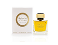 Soryani Pour Femme Eau de Parfum bottle with golden-yellow liquid next to its white and gold packaging box, on a clean white background.