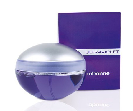 Parfums de Marly Ultraviolet rabanne Eau de Toilette bottle with its purple packaging box, displayed on a clean white background.