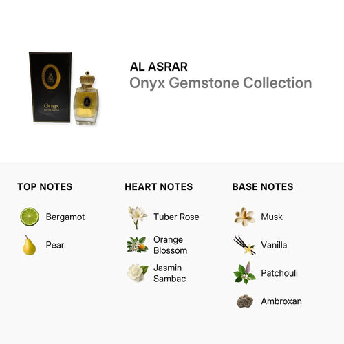 Al Asrar Onyx Gemstone Collection – Unisex Perfume – 3.4oz / 100ml – Eau de Parfum