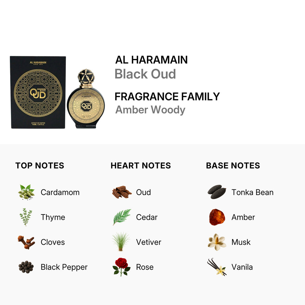 Al Haramain Black Oud Extrait de Parfum Men 3.3oz / 100ml