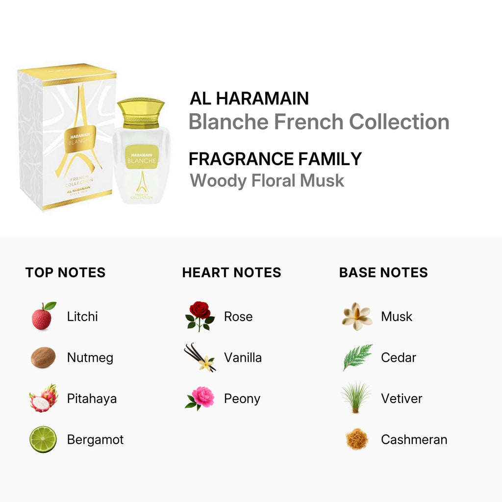 Al Haramain Blanche French Collection Spray 100ml Eau de Parfum