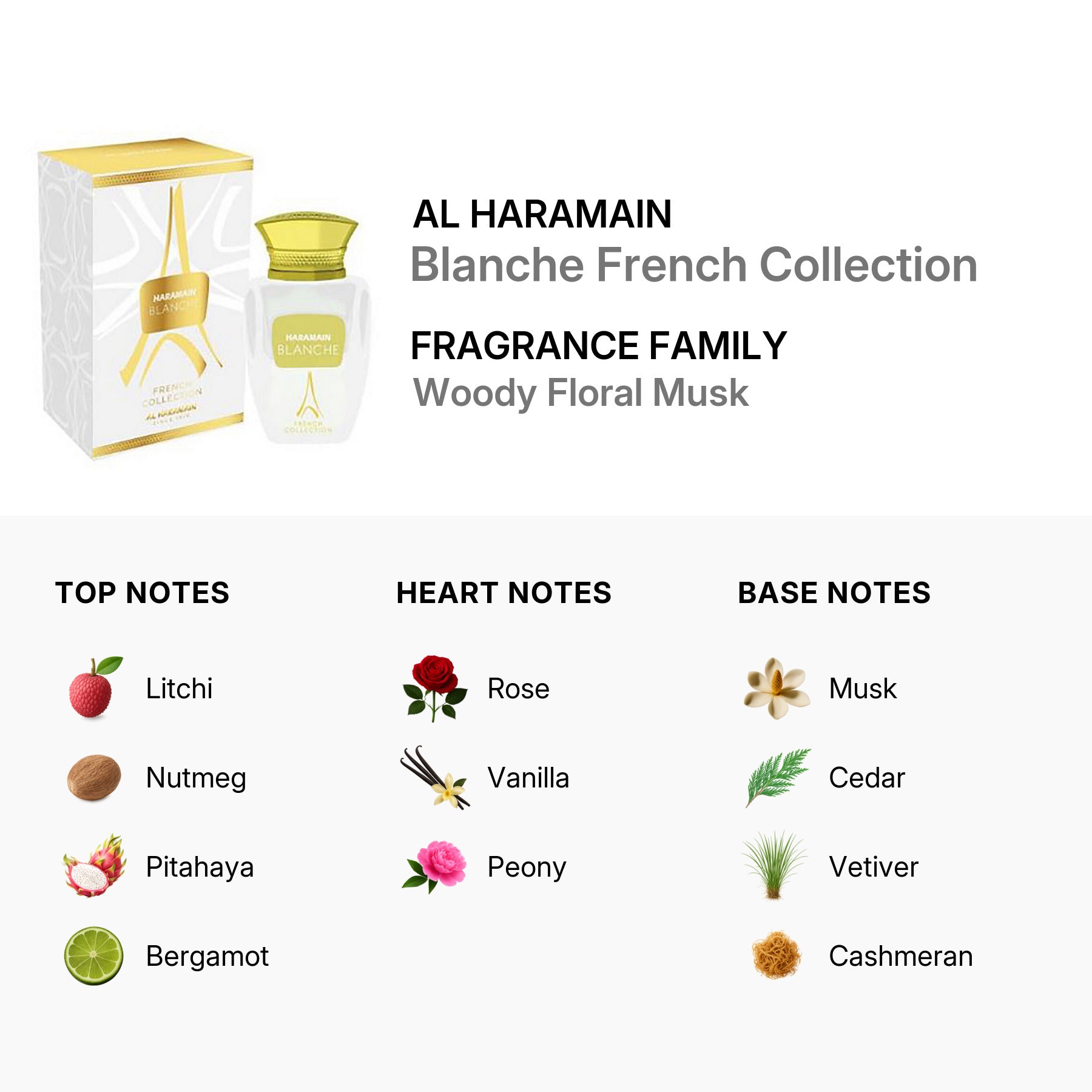 Al Haramain Blanche French Collection Spray 100ml Eau de Parfum
