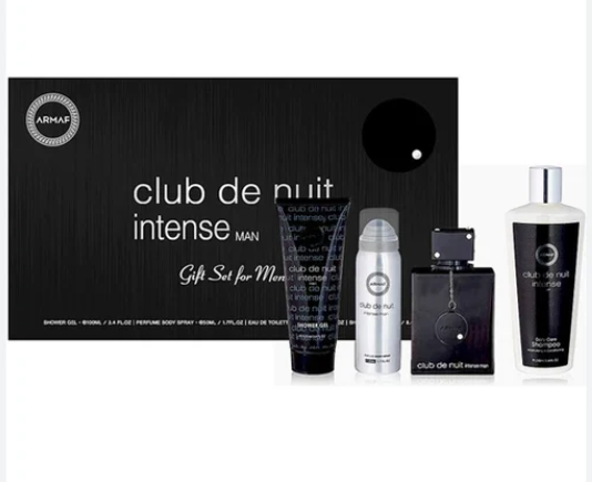 Armaf Club De Nuit Intense Eau de Parfum 3.6 oz bottle and packaging box for men on white background
