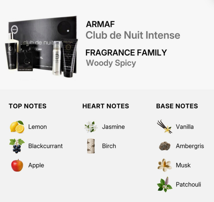 Armaf Club De Nuit Intense Eau de Parfum 3.6 oz bottle for men on white background