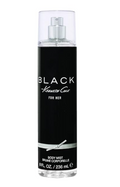 Black Kenneth Cole For Her body mist in a 8 fl. oz. clear spray bottle with a black label and silver text.