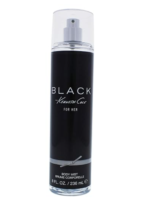 Kenneth Cole Black Perfume for Women Body Mist 236ml bold sophisticated floral woody musk fragrance with sparkling, fresh, citrus, smooth, jasmine soft magnolia, white musk and sandalwood.
