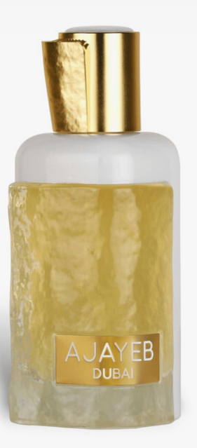 Lattafa Ajayb Dubai Portrait Unisex Eau de Parfum spray bottle 3.4oz 100ml on white background