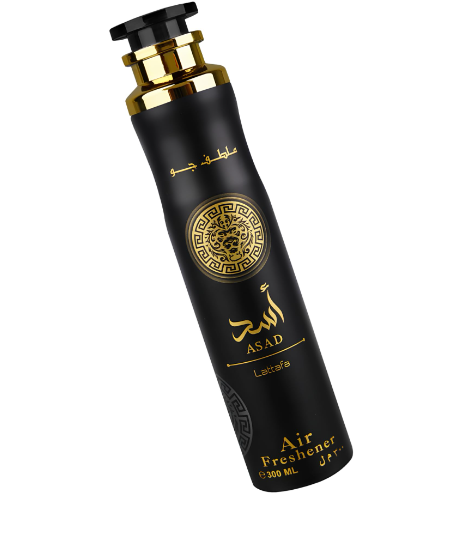 Lattafa Asad Men Air Freshener spray bottle 10.14oz 300ml on white background