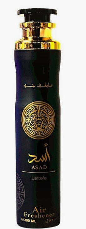 Lattafa Asad Men Air Freshener spray bottle  10.14oz 300ml on white background