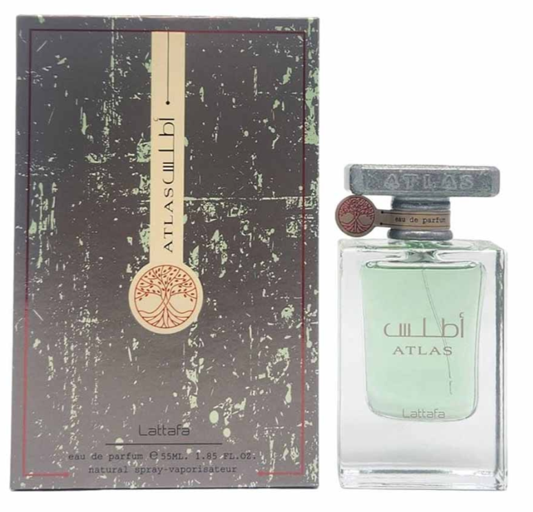 Lattafa Badee Al Oud Amethyst Eau de Parfum box and bottle 3.4oz 100ml on black background