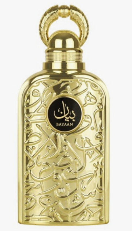 Lattafa Bayaan Women Eau de Parfum spray bottle 3.4oz 100ml on white background