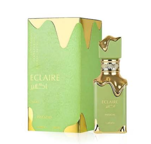 Lattafa Ejaazi Unisex Eau de Parfum box and bottle 3.4oz 100ml on black background