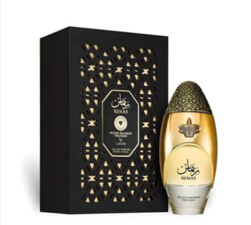 Lattafa Niche Emarati Antique Unisex Eau de Parfum box and bottle 3.4oz 100ml on white background