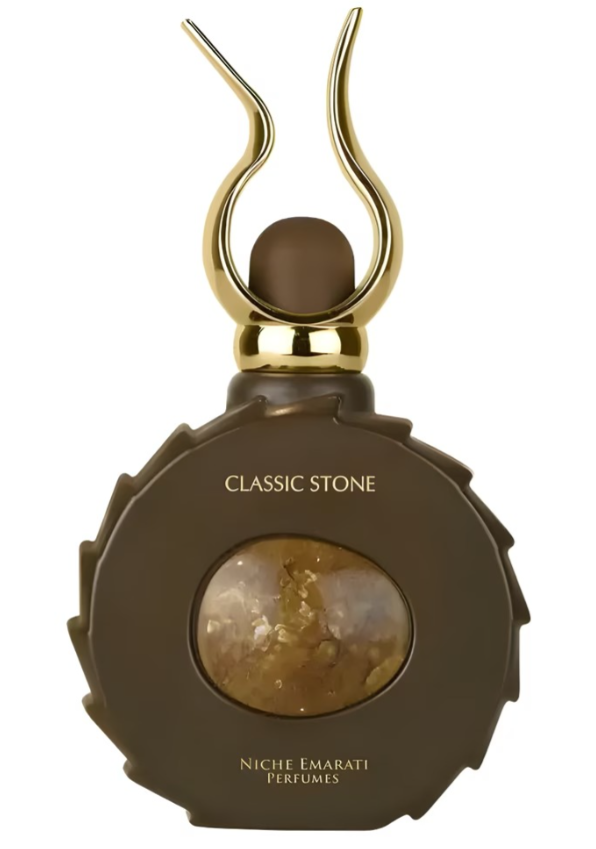 Lattafa Niche Emarati Classic Stone Unisex Eau de Parfum spray bottle 3.4oz 100ml on white background