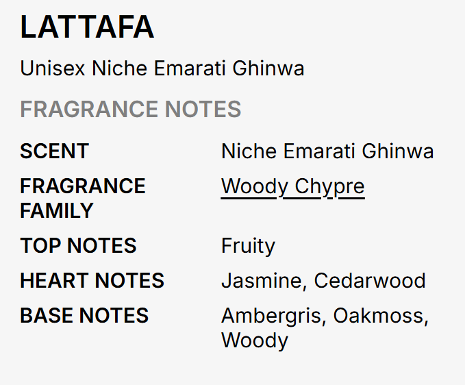 Lattafa Niche Emarati Ghinwa Unisex EDP 100ml enchanting melodic floral oriental fragrance with delicate florals rose jasmine melodic amber gentle oud white musk and sandalwood