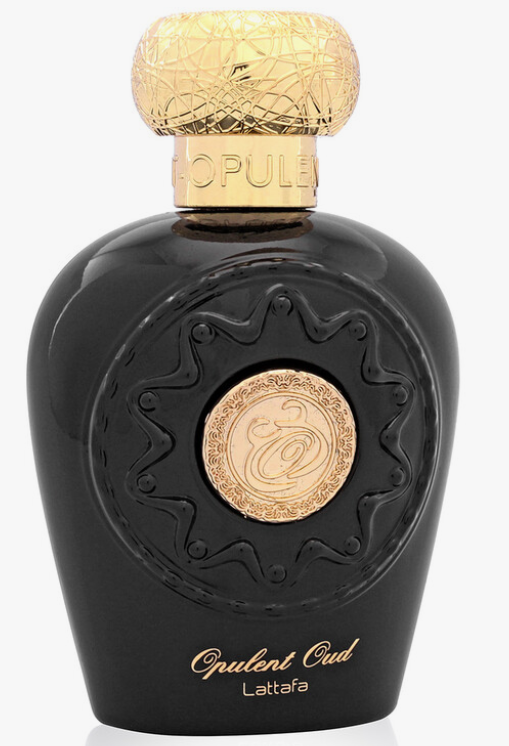 Lattafa Opulent Oud Unisex Eau de Parfum spray bottle 3.4oz 100ml on white background