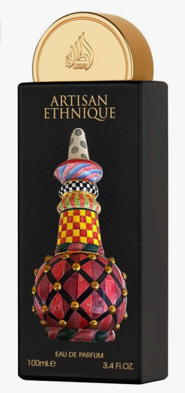 Lattafa Pride Artisan Ethnique Unisex Eau de Parfum spray bottle 3.4oz 100ml on white background