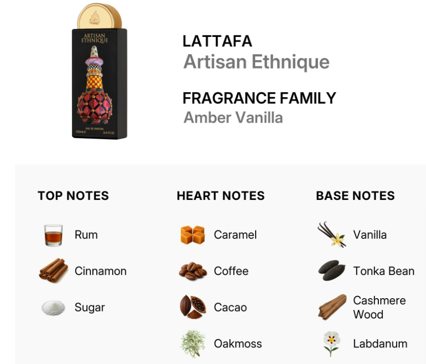 Lattafa Pride Artisan Ethnique Unisex EDP 100ml handcrafted culturally rich oriental spicy oud fragrance with precious spice deep oud amber rose ethnic incense dark musk and sandalwood