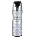 Lattafa Pride Ishq Al Shuyukh Silver I Deodorant Body Spray 6.7oz 200ml on white background