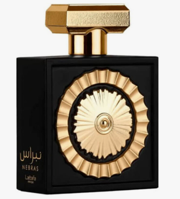 Lattafa Pride Nebras Unisex Eau de Parfum spray bottle 3.4oz 100ml on white background