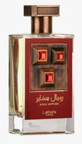 Lattafa Pride Royal Sapphire Unisex Eau de Parfum spray bottle 3.4oz 100ml on white background