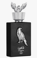 Lattafa Pride Shaheen Silver Unisex Eau de Parfum spray bottle 3.4oz 100ml on white background