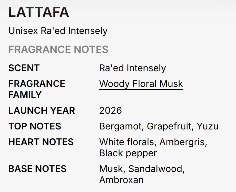 Lattafa Ra'ed Intensely Unisex EDP 100ml thunderous intensely powerful oriental oud resinous fragrance with rich oud deep amber rose thunderous incense dark musk and sandalwood