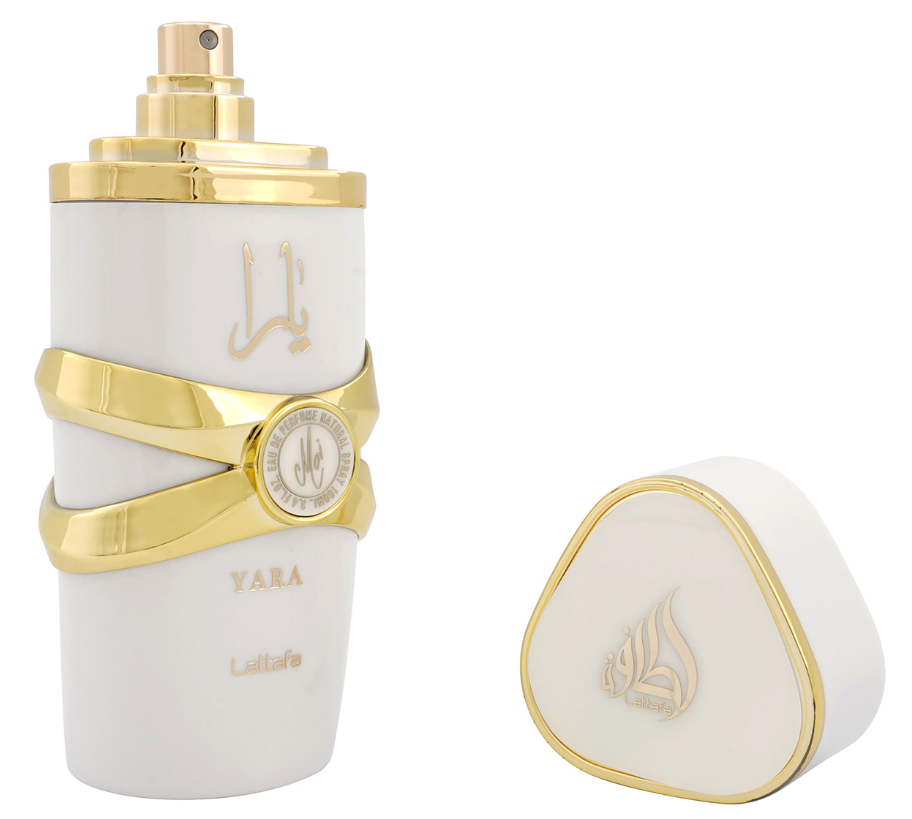 Lattafa Yara Moi Women Eau de Parfum spray bottle 3.4oz 100ml on white background